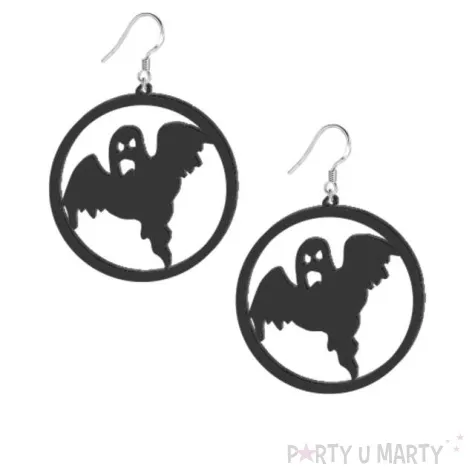 kolczyki duszki czarne 50x50 mm