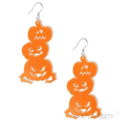 kolczyki dynia smok pomaranczowe 40x70 mm