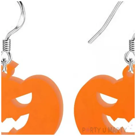 kolczyki dynie pomaranczowe 30x23 mm