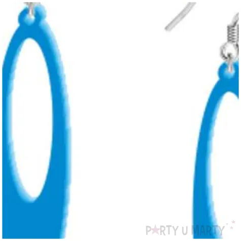 kolczyki elipsy classic niebieskie 15x50 mm