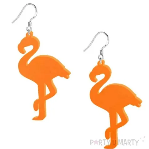 kolczyki flamingi classic pomaranczowe 35x60 mm