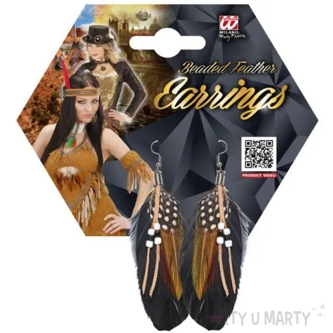 kolczyki indianka piorka widmann