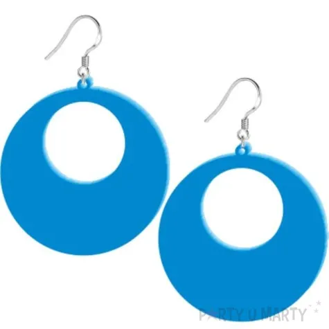 kolczyki kolka classic niebieskie 50x50 mm