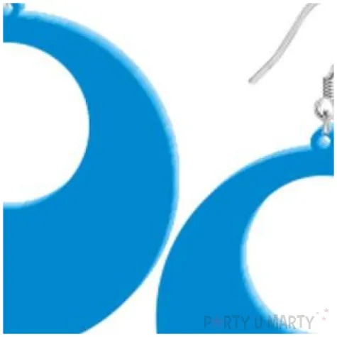 kolczyki kolka classic niebieskie 50x50 mm