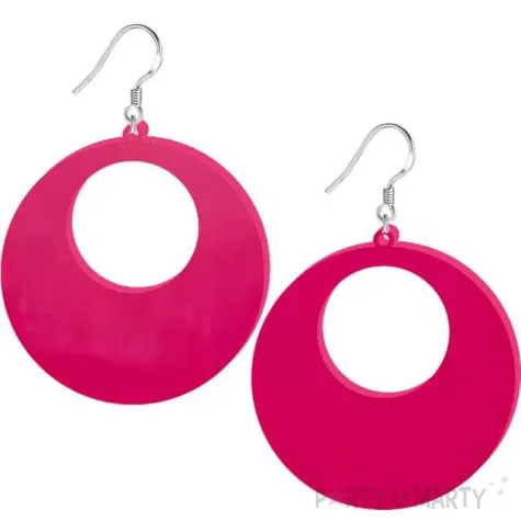 kolczyki kolka classic rozowe 50x50 mm