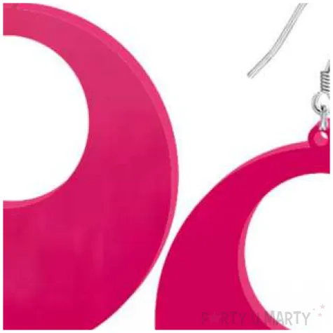 kolczyki kolka classic rozowe 50x50 mm