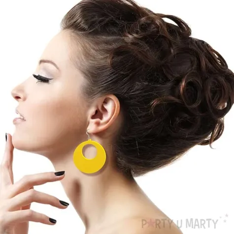 kolczyki kolka classic zolte 50x50 mm