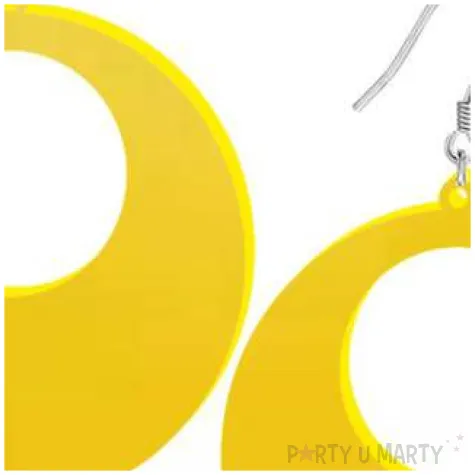 kolczyki kolka classic zolte 50x50 mm