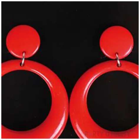 kolczyki kolka flamenco czerwone fyasa