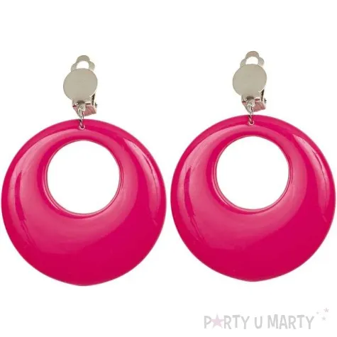 kolczyki kolka neonowe rozowe widmann