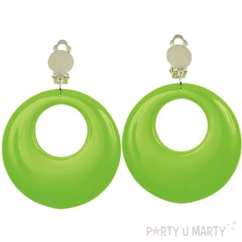 kolczyki kolka neonowe zielone widmann