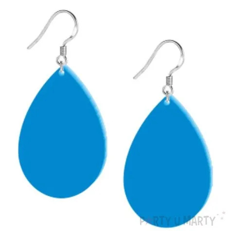 kolczyki lezki classic niebieskie 30x45 mm