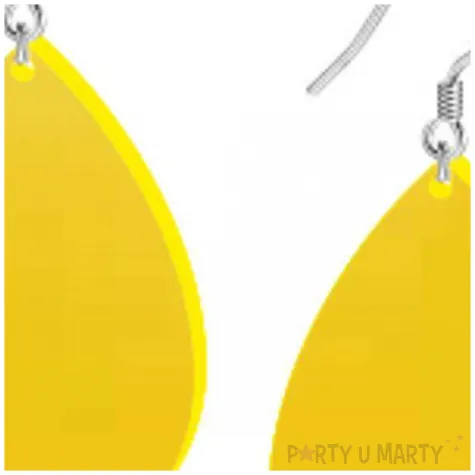 kolczyki lezki classic zolte 30x45 mm