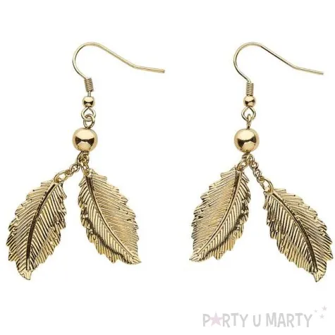 kolczyki liscie zlote widmann