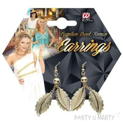 kolczyki liscie zlote widmann