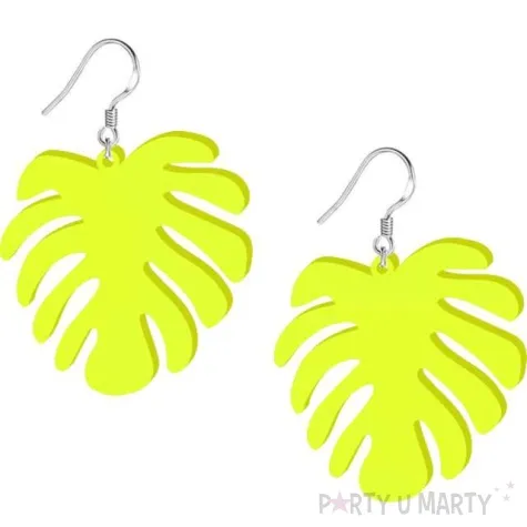 kolczyki monstery neonowe zolte 40x45 mm