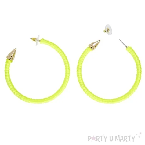 kolczyki neonowe spiralne polkola zolty widmann 2 szt