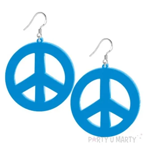 kolczyki pacyfki classic niebieskie 50x55 mm