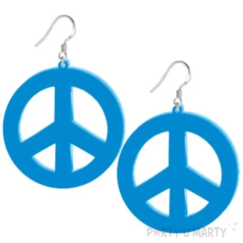 kolczyki pacyfki classic niebieskie 50x55 mm