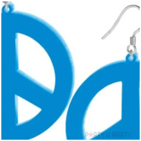 kolczyki pacyfki classic niebieskie 50x55 mm