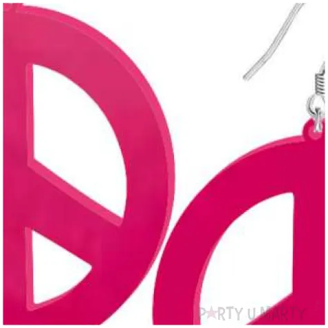 kolczyki pacyfki classic rozowe 50x55 mm