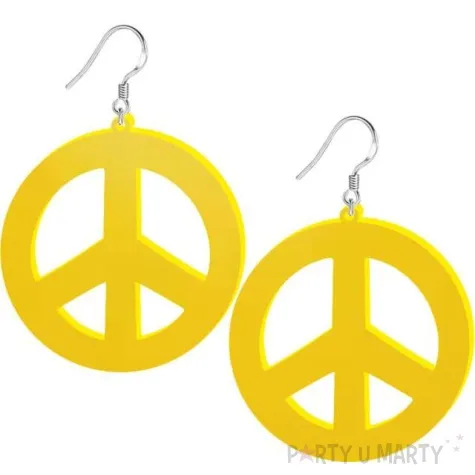 kolczyki pacyfki classic zolte 50x55 mm