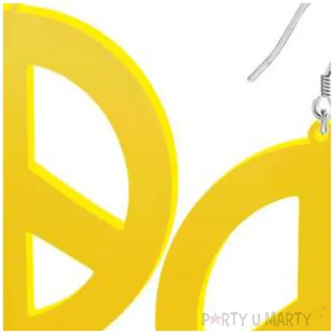 kolczyki pacyfki classic zolte 50x55 mm