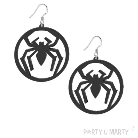 kolczyki pajaki czarne 50x50 mm