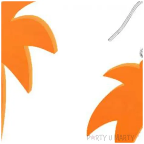 kolczyki palmy classic pomaranczowe 40x50 mm