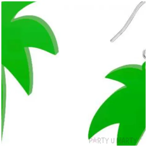 kolczyki palmy classic zielone 40x50 mm