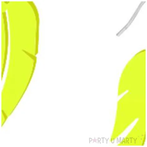 kolczyki piorka neonowe zolte 25x55 mm