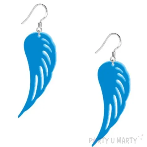 kolczyki skrzydla classic niebieskie 25x55 mm