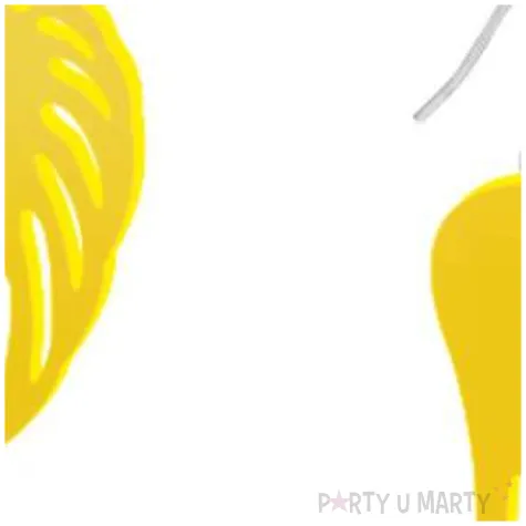 kolczyki skrzydla classic zolte 25x55 mm