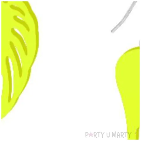 kolczyki skrzydla neonowe zolte 25x55 mm