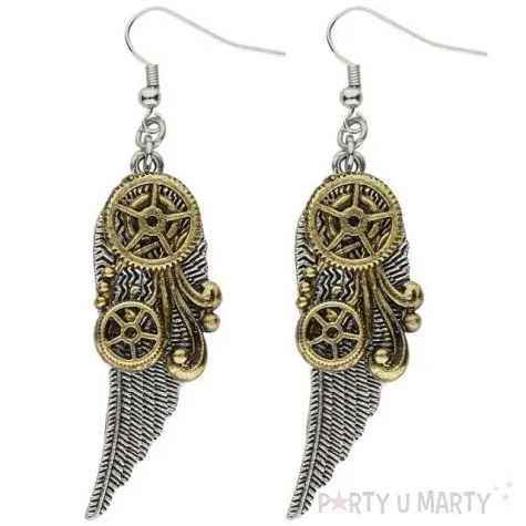 kolczyki steampunk wings widmann