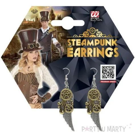 kolczyki steampunk wings widmann