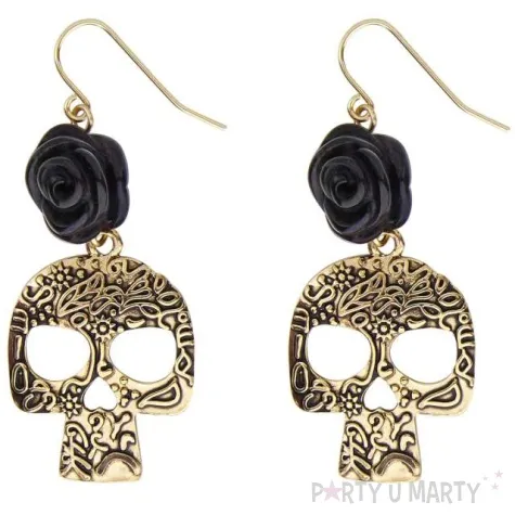 kolczyki zlote czaszki widmann