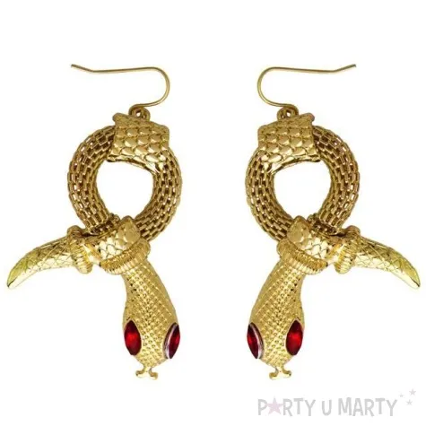 kolczyki zlote weze z oczami widmann