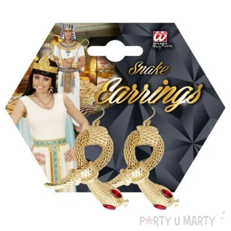 kolczyki zlote weze z oczami widmann