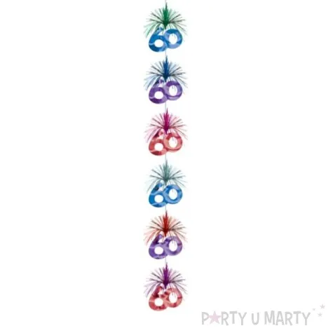 kolumna wiszaca kolumna 60 multikolor amscan 210 cm