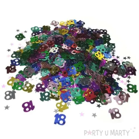 konfetti 18 kolorowe z gwiazdkami amscan 14g