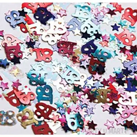 konfetti 18 urodziny kolorowe mix qualatex 12g