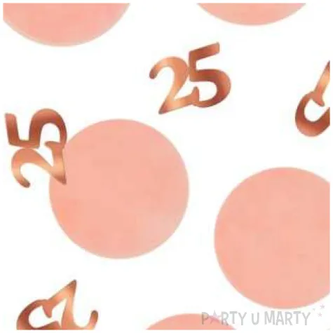 konfetti 25 urodziny rozowo zlote folat 25g