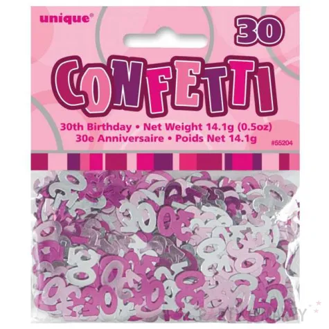 konfetti 30 rozowo srebrne unique 14 g