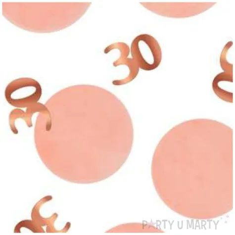 konfetti 30 urodziny rozowo zlote folat 25g