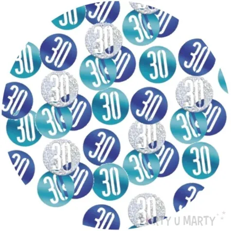 konfetti 30 w kolku niebiesko srebrne unique 14g