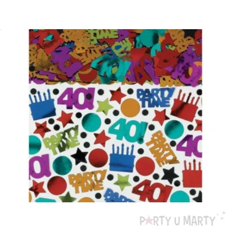 konfetti 40 party time metalizowane 70g 1op