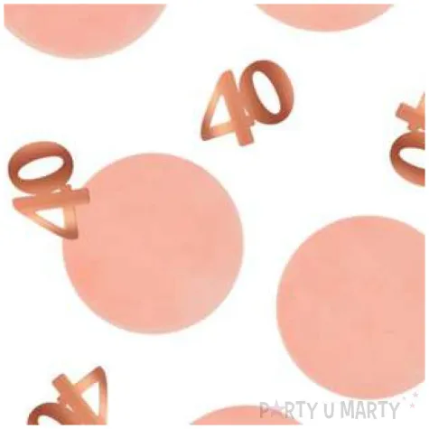 konfetti 40 urodziny rozowo zlote folat 25g