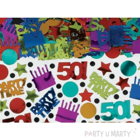 konfetti 50 party time metalizowane 70g 1op