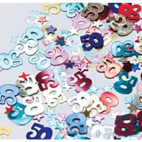 konfetti 50 urodziny kolorowe mix qualatex 12g